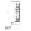 ZLINE Autograph Edition 24-Inch 12.4 Cu. Ft. Triple Zone 100 Bottle Column Wine Cooler in Stainless Steel and Champagne Bronze Accents (RCWVZ-304-24-CB)