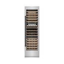 ZLINE Autograph Edition 24-Inch 12.4 Cu. Ft. Triple Zone 100 Bottle Column Wine Cooler in Stainless Steel and Matte Black Accents (RCWVZ-304-24-MB)