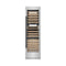 ZLINE Autograph Edition 24-Inch 12.4 Cu. Ft. Triple Zone 100 Bottle Column Wine Cooler in Stainless Steel and Matte Black Accents (RCWVZ-304-24-MB)