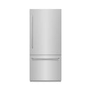 ZLINE 36-Inch 19.8 Cu. Ft. Built-In Bottom Freezer Refrigerator with Water Dispenser and Ice Maker in Stainless Steel with Graphite Gray Interior (GRBIT-304-36)