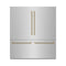 ZLINE Autograph 72-Inch Built-In Refrigerator w/ Gray Interior and Champagne Bronze Helix Handles (GRBITZ-30472KCB)