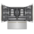 ZLINE Autograph 72-Inch Built-In Refrigerator w/ Gray Interior and Champagne Bronze Helix Handles (GRBITZ-30472KCB)