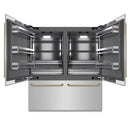 ZLINE Autograph 72-Inch Built-In Refrigerator w/ Gray Interior and Polished Gold Helix Handles (GRBITZ-30472KG)