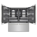 ZLINE Autograph 72-Inch Built-In Refrigerator w/ Gray Interior and Polished Nickel Helix Handles (GRBITZ-30472KPN)