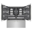ZLINE Autograph 72-Inch Built-In Refrigerator w/ Gray Interior and Polished Nickel Helix Handles (GRBITZ-30472KPN)