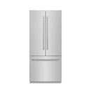 ZLINE 36-Inch 19.6 Cu. Ft. French Door Built-In Bottom Freezer Refrigerator with Water Dispenser and Ice Maker in Stainless Steel with Graphite Gray Interior (GRBIV-304-36)