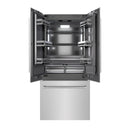 ZLINE 36-Inch 19.6 Cu. Ft. French Door Built-In Bottom Freezer Refrigerator with Water Dispenser and Ice Maker in Stainless Steel with Graphite Gray Interior (GRBIV-304-36)