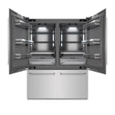 ZLINE 60-Inch 32.2 Cu. Ft. French Door Built-In Bottom Freezer Refrigerator with Water Dispensers and Ice Makers in Stainless Steel with Graphite Gray Interior (GRBIV-304-60)