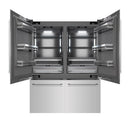 ZLINE 60-Inch 32.2 Cu. Ft. French Door Built-In Bottom Freezer Refrigerator with Water Dispensers and Ice Makers in Stainless Steel with Graphite Gray Interior (GRBIV-304-60)