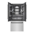 ZLINE Autograph Edition 36-Inch 19.6 Cu. Ft. French Door Built-In Bottom Freezer Refrigerator with Water Dispenser and Ice Maker in Stainless Steel with Graphite Gray Interior and Matte Black Accents (GRBIVZ-304-36MB)