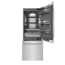 ZLINE Autograph 30-Inch Built-In Refrigerator w/ Gray Interior and Polished Nickel Helix Handles (GRBIVZ-30430KPN)