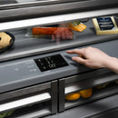 ZLINE Autograph 36-Inch French Door Built-In Refrigerator w/ Gray Interior and Gold Helix Handles (GRBIVZ-30436KG)