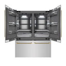 ZLINE Autograph 60-Inch Built-In Refrigerator w/ Gray Interior and Champagne Bronze Helix Handles (GRBIVZ-30460KCB)