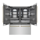 ZLINE Autograph 60-Inch Built-In Refrigerator w/ Gray Interior and Polished Gold Helix Handles (GRBIVZ-30460KG)