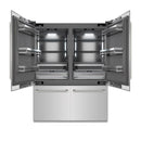 ZLINE Autograph 60-Inch Built-In Refrigerator w/ Gray Interior and Polished Nickel Helix Handles (GRBIVZ-30460KPN)
