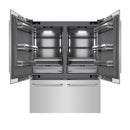 ZLINE Autograph 60-Inch Built-In Refrigerator w/ Gray Interior and Polished Nickel Helix Handles (GRBIVZ-30460KPN)