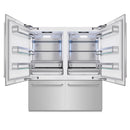 ZLINE 72-Inch 39.6 Cu. Ft. French Door Built-In Bottom Freezer Refrigerator with Water Dispensers and Ice Makers in Stainless Steel (RBIT-304-72)