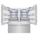 ZLINE 72-Inch 39.6 Cu. Ft. French Door Built-In Bottom Freezer Refrigerator with Water Dispensers and Ice Makers in Stainless Steel (RBIT-304-72)