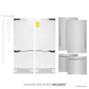 ZLINE 60-Inch Built-In 32.2 cu. ft. 4-Door French Door Refrigerator with Internal Water and Ice Dispenser in Stainless Steel (RBIV-304-60)