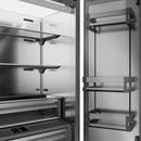 ZLINE Autograph Edition 36-Inch 19.6 cu. ft. French Door Built-In Bottom Freezer Refrigerator with Water Dispenser and Ice Maker in Stainless Steel with Stainless Steel Interior and Matte Black Accents (SRBIVZ-304-36MB)