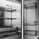 ZLINE Autograph 36-Inch French Door Refrigerator with Stainless Interior and Nickel Helix Handles (SRBIVZ-30436KPN)