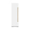 ZLINE Autograph Edition 24-Inch 12.4 Cu. Ft. Column Freezer in White Matte with Graphite Gray Interior and Polished Gold Accents (RCFVZ-WM-24-G)