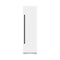 ZLINE Autograph Edition 24-Inch 12.5 Cu. Ft. Column Refrigerator in White Matte with Graphite Gray Interior and Matte Black Accents (RCRVZ-WM-24-MB)