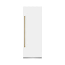 ZLINE 54-Inch Column 16.7 Cu. Ft. Refrigerator and 12.4 Cu. Ft. Freezer in White Matte with Bronze Accent