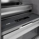 ZLINE Autograph Edition 30-Inch 16.7 Cu. Ft. Column Refrigerator in White Matte with Graphite Gray Interior and Matte Black Accents (RCRVZ-WM-30-MB)