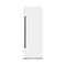 ZLINE Autograph Edition 30-Inch 16.7 Cu. Ft. Column Refrigerator in White Matte with Graphite Gray Interior and Matte Black Accents (RCRVZ-WM-30-MB)