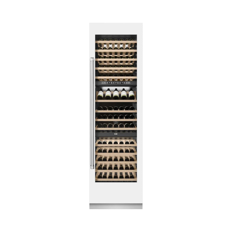 ZLINE 24-Inch 12.4 Cu. Ft. Triple Zone 100 Bottle Column Wine Cooler in White Matte (RCWV-WM-24)