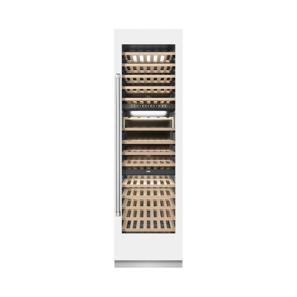 ZLINE 24-Inch 12.4 Cu. Ft. Triple Zone 100 Bottle Column Wine Cooler in White Matte (RCWV-WM-24)