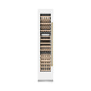 ZLINE Autograph Edition 18-Inch 9.0 Cu. Ft. Triple Zone 68 Bottle Left Hinge Column Wine Cooler in White Matte with Champagne Bronze Accents (RCWVLZ-WM-18-CB)