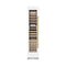 ZLINE Autograph Edition 18-Inch 9.0 Cu. Ft. Triple Zone 68 Bottle Left Hinge Column Wine Cooler in White Matte with Champagne Bronze Accents (RCWVLZ-WM-18-CB)