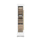 ZLINE Autograph Edition 18-Inch 9.0 Cu. Ft. Triple Zone 68 Bottle Left Hinge Column Wine Cooler in White Matte with Polished Gold Accents (RCWVLZ-WM-18-G)