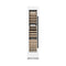 ZLINE Autograph Edition 18-Inch 9.0 Cu. Ft. Triple Zone 68 Bottle Left Hinge Column Wine Cooler in White Matte with Matte Black Accents (RCWVLZ-WM-18-MB)