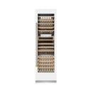 ZLINE Autograph Edition 24-Inch 12.4 Cu. Ft. Triple Zone 100 Bottle Column Wine Cooler in White Matte and Polished Gold Accents (RCWVZ-WM-24-G)