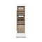 ZLINE Autograph Edition 24-Inch 12.4 Cu. Ft. Triple Zone 100 Bottle Column Wine Cooler in White Matte and Polished Gold Accents (RCWVZ-WM-24-G)