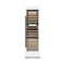 ZLINE Autograph Edition 24-Inch 12.4 Cu. Ft. Triple Zone 100 Bottle Column Wine Cooler in White Matte and Matte Black Accents (RCWVZ-WM-24-MB)