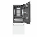 ZLINE 30-Inch 16.1 cu. ft. Built-In Bottom Freezer Refrigerator with Water Dispenser and Ice Maker in White Matte with Graphite Gray Interior (GRBIV-WM-30)