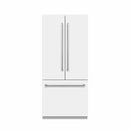 ZLINE 36-Inch 19.6 Cu. Ft. French Door Built-In Bottom Freezer Refrigerator with Water Dispenser and Ice Maker in White Matte with Graphite Gray Interior (GRBIV-WM-36)