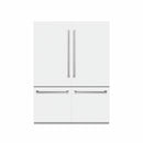 ZLINE 60-Inch 32.2 cu. ft. French Door Built-In Bottom Freezer Refrigerator with Water Dispensers and Ice Makers in White Matte with Graphite Gray Interior (GRBIV-WM-60)