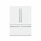 ZLINE 60-Inch 32.2 cu. ft. French Door Built-In Bottom Freezer Refrigerator with Water Dispensers and Ice Makers in White Matte with Graphite Gray Interior (GRBIV-WM-60)