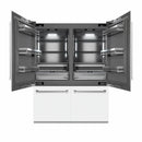 ZLINE 60-Inch 32.2 cu. ft. French Door Built-In Bottom Freezer Refrigerator with Water Dispensers and Ice Makers in White Matte with Graphite Gray Interior (GRBIV-WM-60)