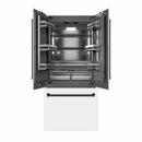 ZLINE Autograph Edition 36-Inch 19.6 Cu. Ft. French Door Built-In Bottom Freezer Refrigerator with Water Dispenser and Ice Maker in White Matte with Graphite Gray Interior and Matte Black Accents (GRBIVZ-WM-36-MB)