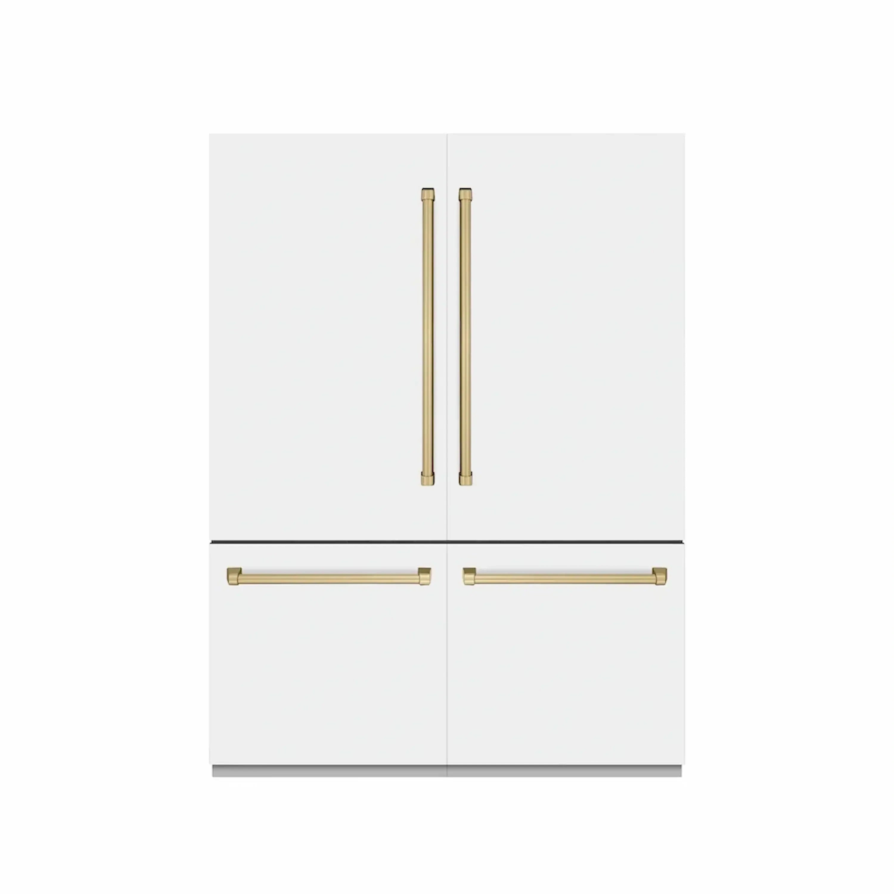Champagne bronze refrigerator handle set with vertical and horizontal bars