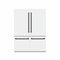 ZLINE Autograph Edition 60-Inch 32.2 cu. ft. French Door Built-In Bottom Freezer Refrigerator with Water Dispenser and Ice Maker in White Matte with Graphite Gray Interior and Matte Black Accents (GRBIVZ-WM-60-MB)