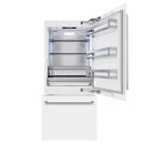 ZLINE 36-Inch 19.8 Cu. Ft. Built-In Bottom Freezer Refrigerator with Water Dispenser and Ice Maker in White Matte (RBIT-WM-36)