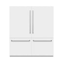ZLINE 72-Inch 39.6 Cu. Ft. French Door Built-In Bottom Freezer Refrigerator with Water Dispensers and Ice Makers in White Matte (RBIT-WM-72)