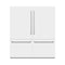 ZLINE 72-Inch 39.6 Cu. Ft. French Door Built-In Bottom Freezer Refrigerator with Water Dispensers and Ice Makers in White Matte (RBIT-WM-72)